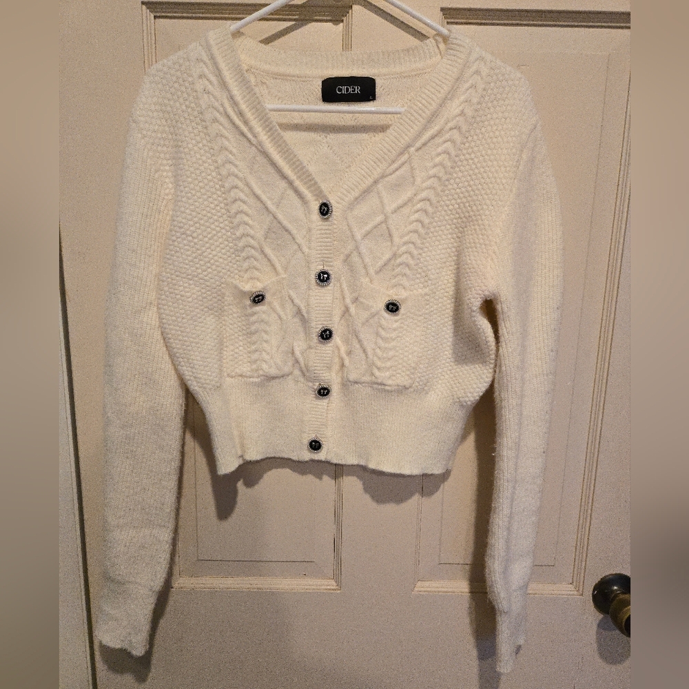 Cider Cream Button-Up Cardigan